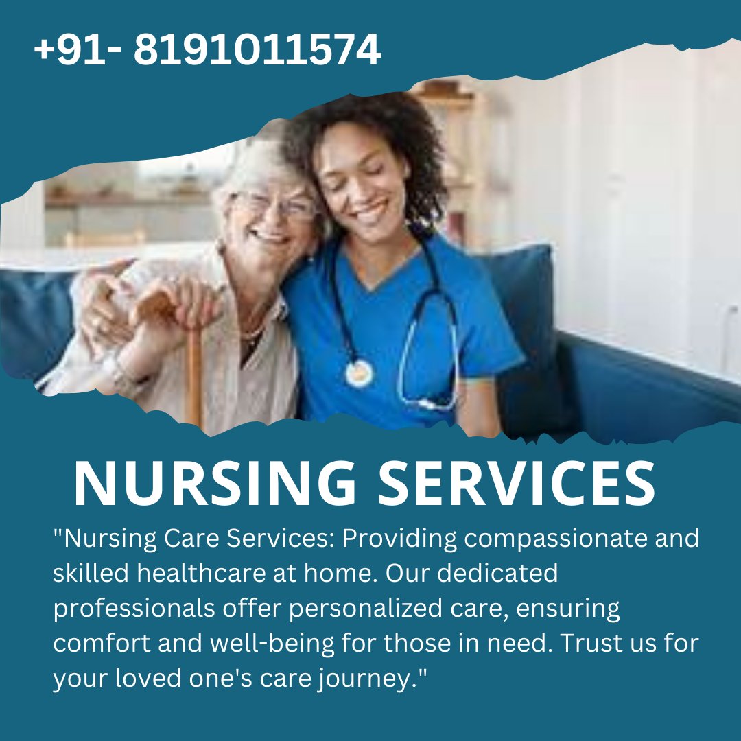 'Nursing Care Services: Providing compassionate and skilled healthcare at home. Our dedicated professionals offer personalized care, ensuring comfort and well-being for those in need. Trust us for your loved one's care journey.'
#NURSINGCARE