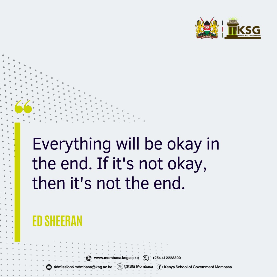 Enjoy your week #ksgmombasa