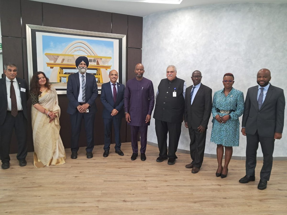 Meeting with Mr Wamkele Mene, Secretary General, AfCFTA in Accra, Ghana during the CII Business Delegation to Nigeria and Ghana from 29 April – 3 May 2024 on occasion of the bilateral Joint Trade Committee meetings in both the countries @DoC_GoI @india_nigeria @HCI_Accra