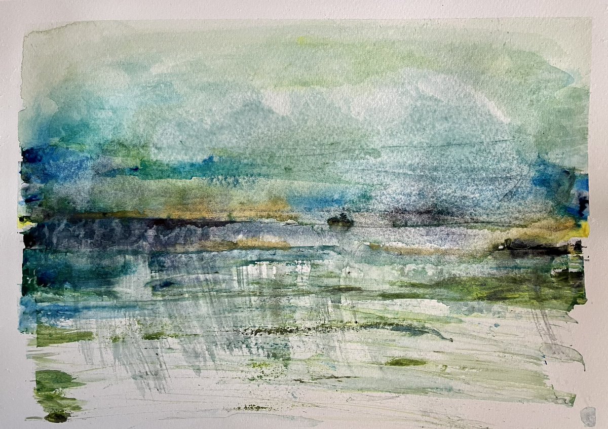 Abstract Watercolours This atmospheric watercolour is called Misty. Created on hot pressed 300 gsm paper For sale via my website Link in comments #MHHSBD