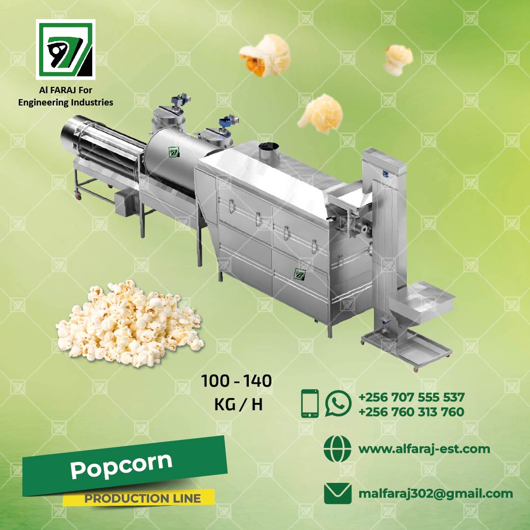 Popcorn Production Line (maize, flavors, seasonings, ...etc.) with a capacity of 100-140kg/hr.
#PopcornProductionLine #MaizeProcessing #Flavoring #Seasoning #FoodManufacturing #uganda #eastafrica #kenya #rouanda #SouthSudan #ghana #Gabon #porkenafaso
youtu.be/z5T82mMurl0?si…