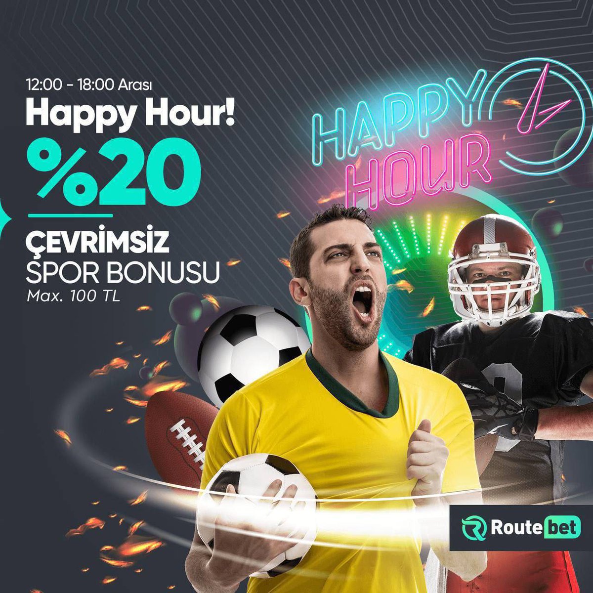 🎁 Bugüne Özel %20 ÇEVRİMSİZ BONUS Fırsatı #Routebet'te! ❤️ Şanslı Saatlerde Yatırım Yapın, Bonusu Kaçırmayın! 🔥500₺ yatırım yap 600₺ olarak oynamaya başla! 🍀 Detaylar ve daha fazla avantaj için giriş yap! 📱 bit.ly/routegiris