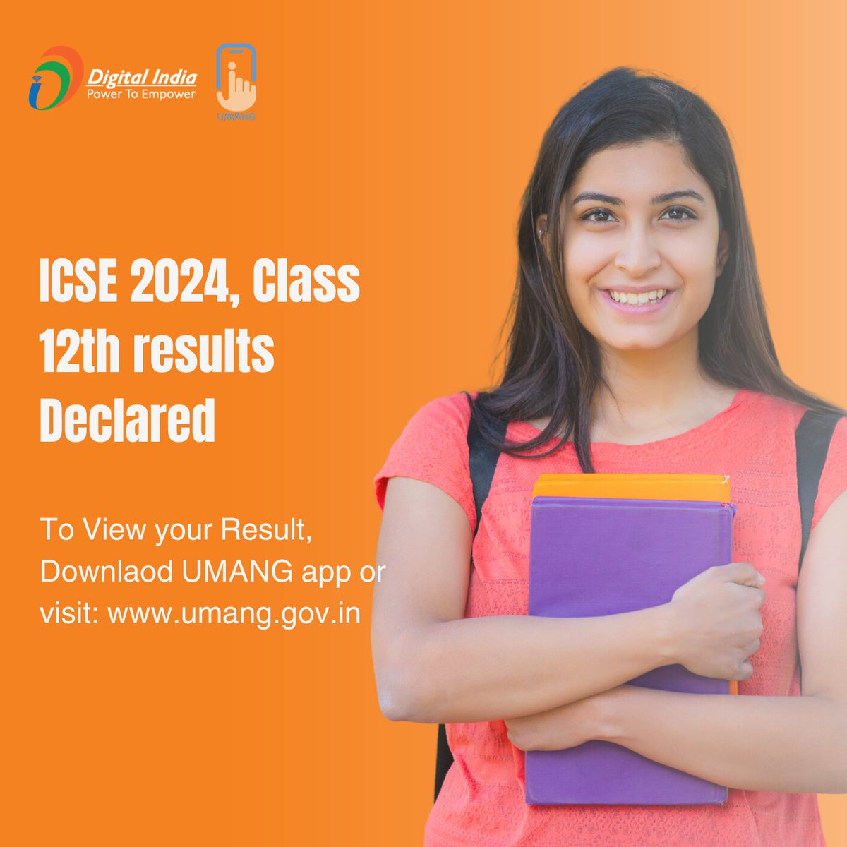 We are pleased to announce that  (ISC – ClassXII)  results have been declared and are now available for viewing on the UMANG app. #CISCE #12th