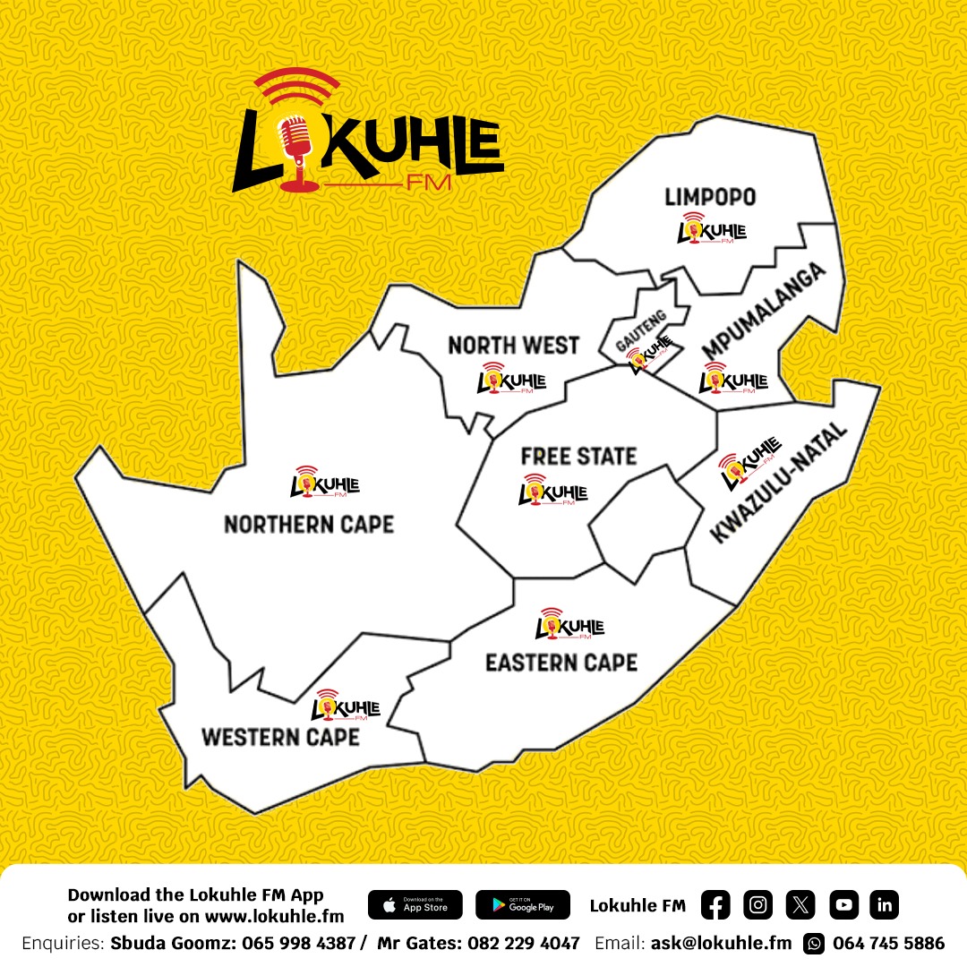 Advertise with us and reach every corner of the country and beyond.
birthmark@lokuhle.fm | 072 965 0179
 #LokuhleFM