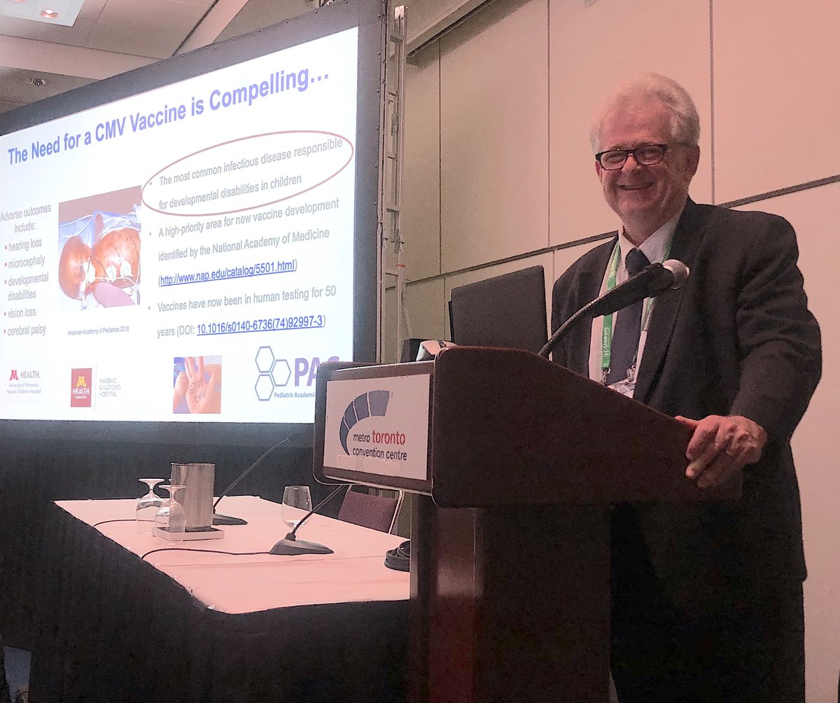 Thank you to the Program Committee @PASMeeting for the chance to talk about my favorite topic - CMV vaccines @NationalCMV today in Toronto! Thanks @umnpeds @mhfvpediatrics and @clfernandezab1 for supporting our Guinea pig CMV vaccine model @UMN_ID @MinnesotaIMV