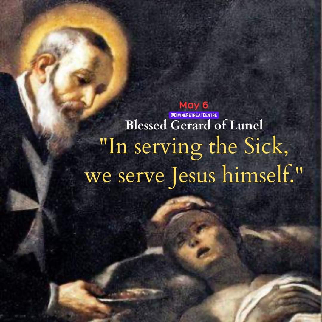 Serving the Sick isn't just a Duty; it's encountering Christ in every Act of Compassion. Blessed Gerard of Lunel's timeless reminder inspires us to see the Face of Jesus in those we care for.

#SaintoftheDay