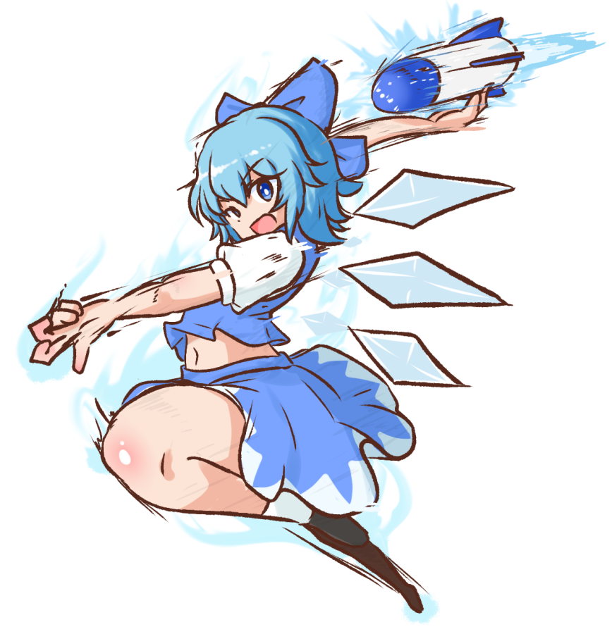 チルノ(東方Project) 「Skebご依頼で描きました 雛ブレ用チルノちゃん 」|いすぃのイラスト