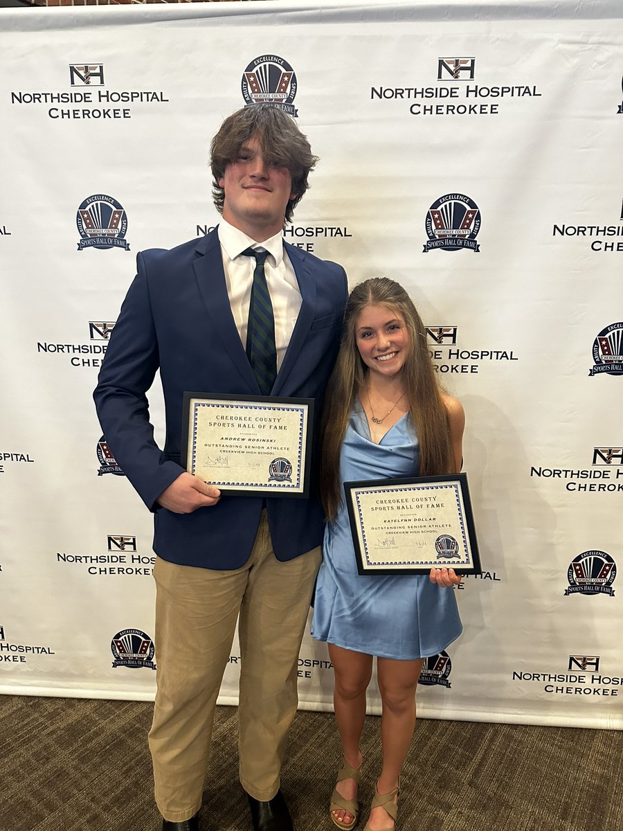 Andrew Rosinski (@andrewrosinski2) on Twitter photo Honored to receive the Creekview Male Athlete of the Year Award at the Cherokee County Hall of Fame Banquet this weekend. It was a quick trip home, but it was great to have a night with my family and my coach. <a href="/gprosinski/">Greg Rosinski</a> <a href="/JRosinski1/">Mrs. Rosinski</a> <a href="/CoachWilliams22/">Trevor Williams</a> <a href="/CVHSGrizzlies/">CVHS Grizzly Athletics</a> Honored to receive the Creekview Male Athlete of the Year Award at the Cherokee County Hall of Fame Banquet this weekend. It was a quick trip home, but it was great to have a night with my family and my coach. <a href="/gprosinski/">Greg Rosinski</a> <a href="/JRosinski1/">Mrs. Rosinski</a> <a href="/CoachWilliams22/">Trevor Williams</a> <a href="/CVHSGrizzlies/">CVHS Grizzly Athletics</a>