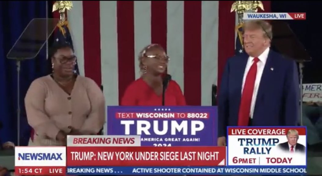 mjfree's tweet image. Vegan restaurant owner Shana Gray joined Trump on stage and claimed her restaurant did better when Trump was in office. 

One problem with that. Her restaurant didn't open until 2023.
urbanmilwaukee.com/2024/05/01/mil…