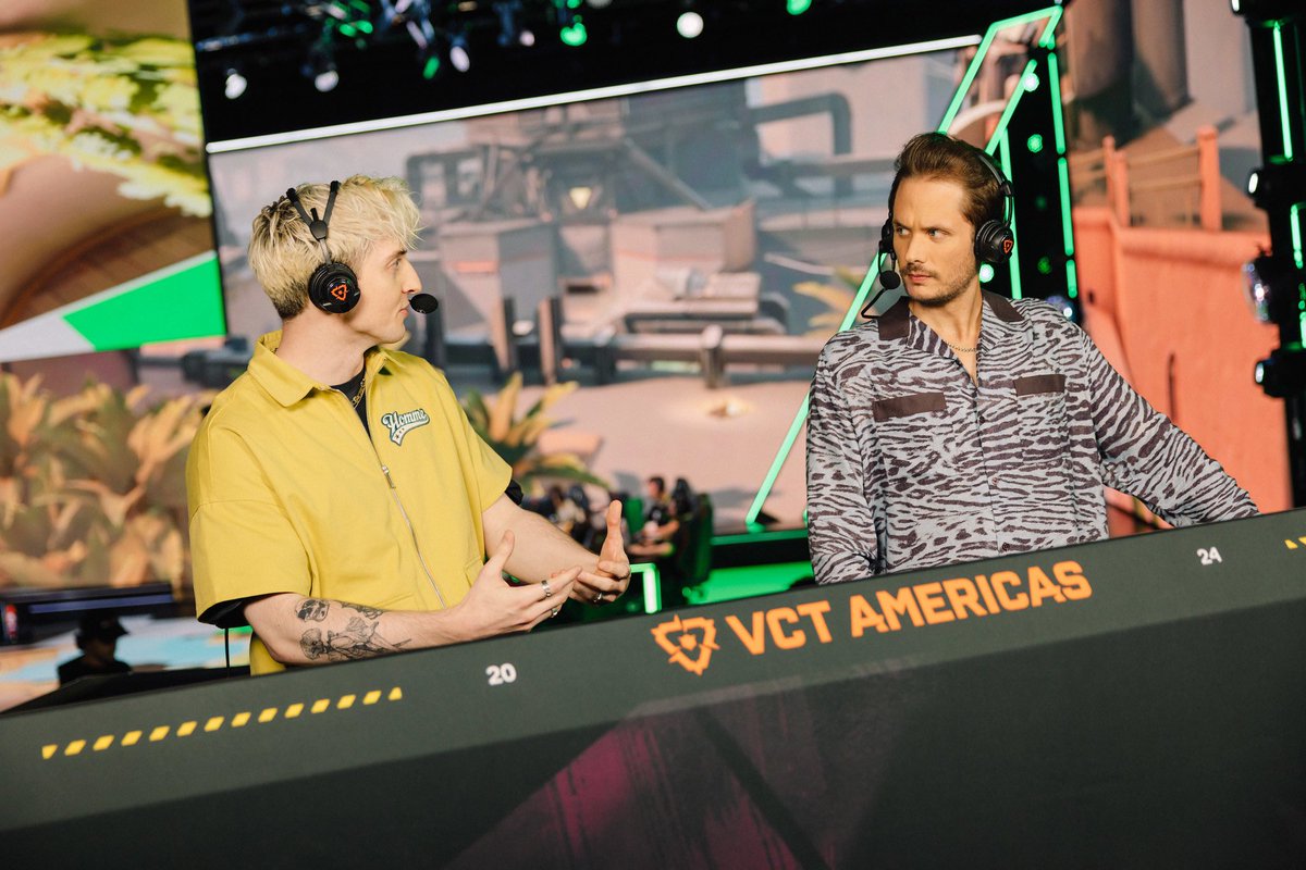 We were in our element today dat boi @wyattriver_ clean on the calls, @LOUDgg and @G2esports gave us plenty to holler about see u on the desk for playoffs 😤 #VCTAmericas