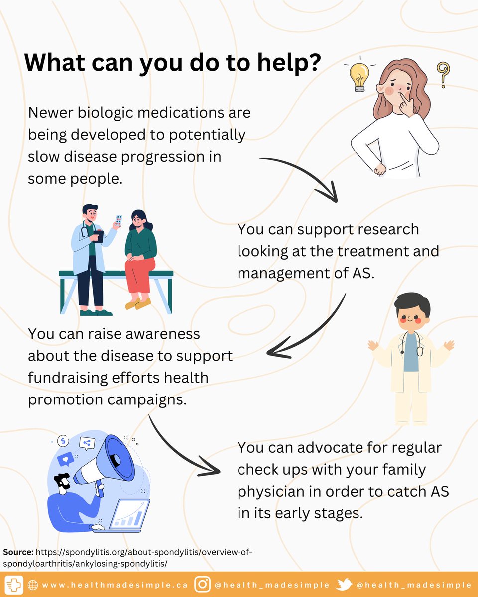 Ankylosing Spondylitis day recently passed. Check out some info below:

#meded #foamed #cardiotwitter #kt #medtwitter #academicchatter #epitwitter #nutrition #healthyactofliving #healthmadesimple

instagram.com/p/C6m_xbCsU4K/…