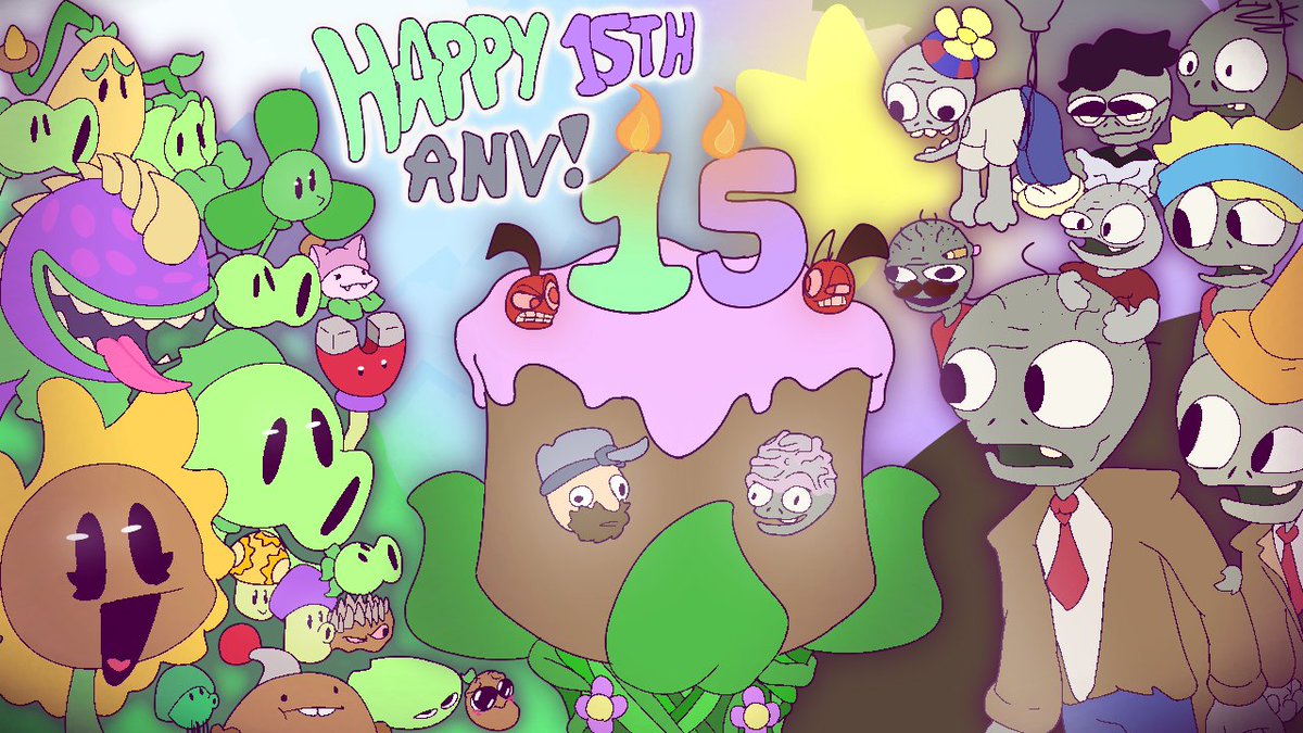 Happy 15th Anniversary, Plants vs Zombies!  #PvZ15th #pvz #PvZ2 #pvzfanart #plantsvszombies