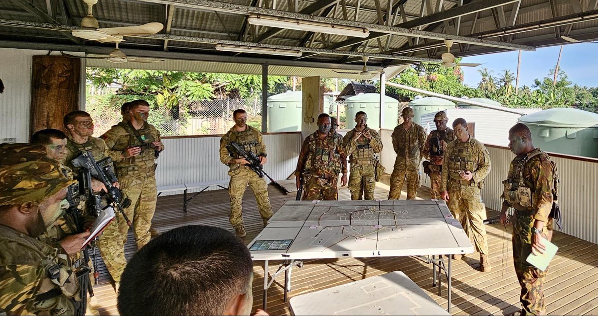 Combined orders group in Wewak prior to Urban operations training.