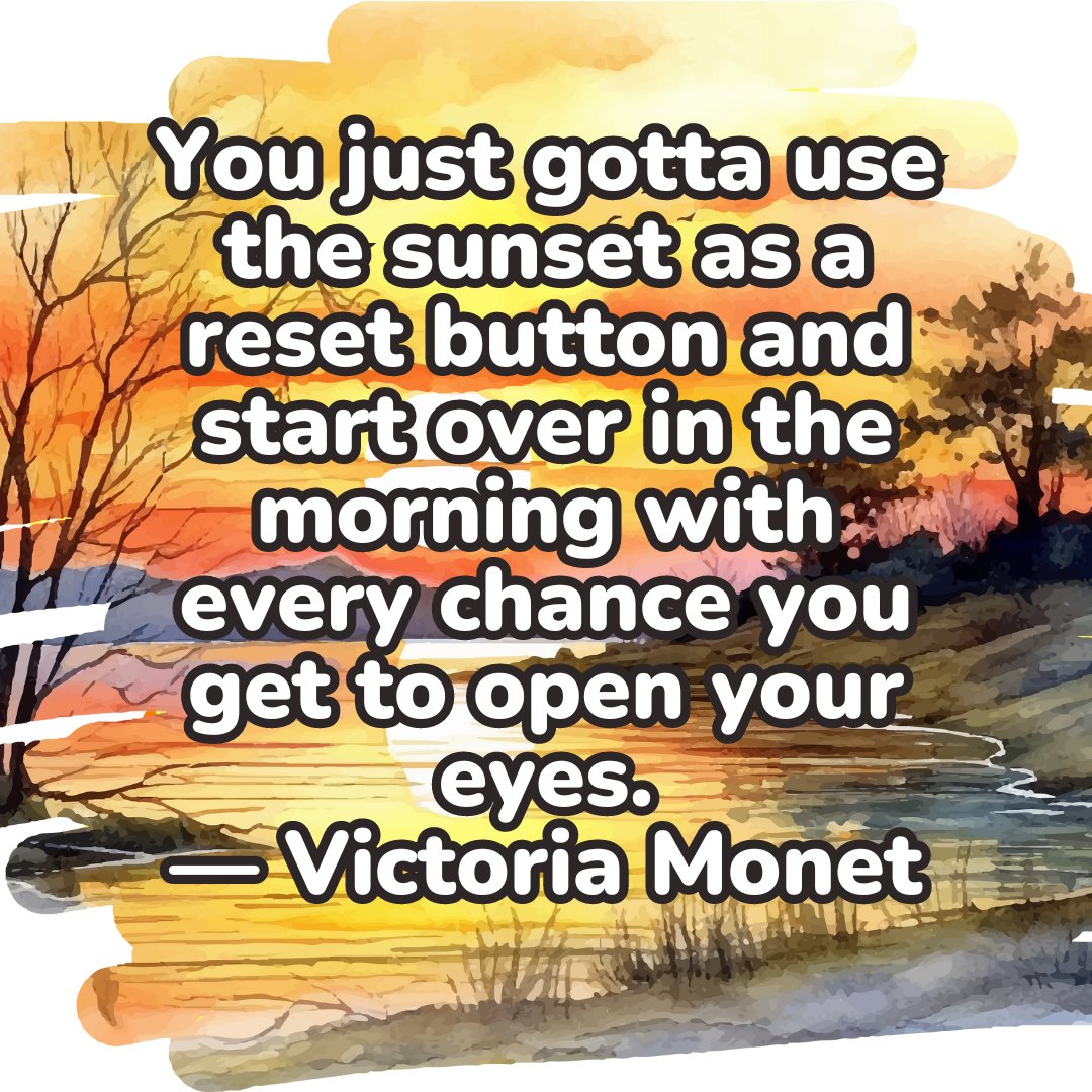 'You just gotta use the sunset as a reset button and start over in the morning with every chance you get to open your eyes.' -Victoria Monet

#sunset #victoriamonet #quoteoftheday #musicislife #practicemusic