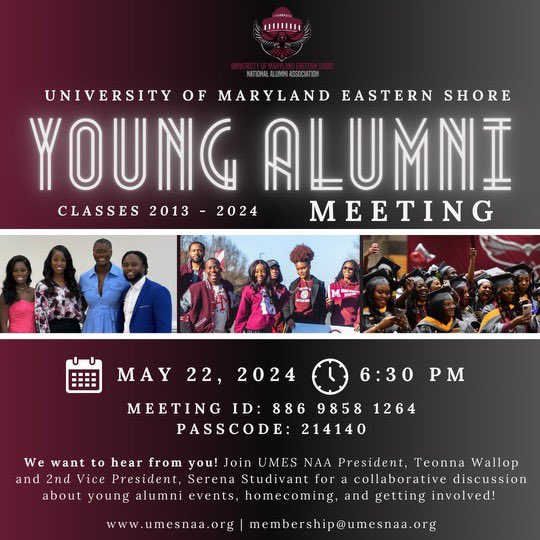 Young alumni, join us on May 22nd via Zoom!