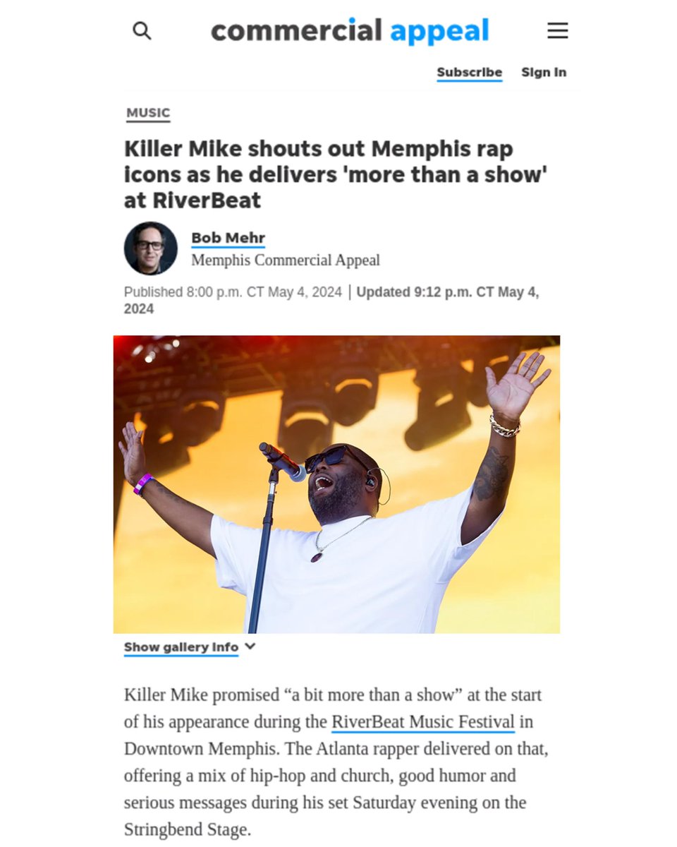KillerMike's tweet photo. Shoutout Memphis - we had a revival! #RIPLola #RIPLordInfamous #RIPDolph ☦️ #MICHAEL https://t.co/QScRRlKtTg