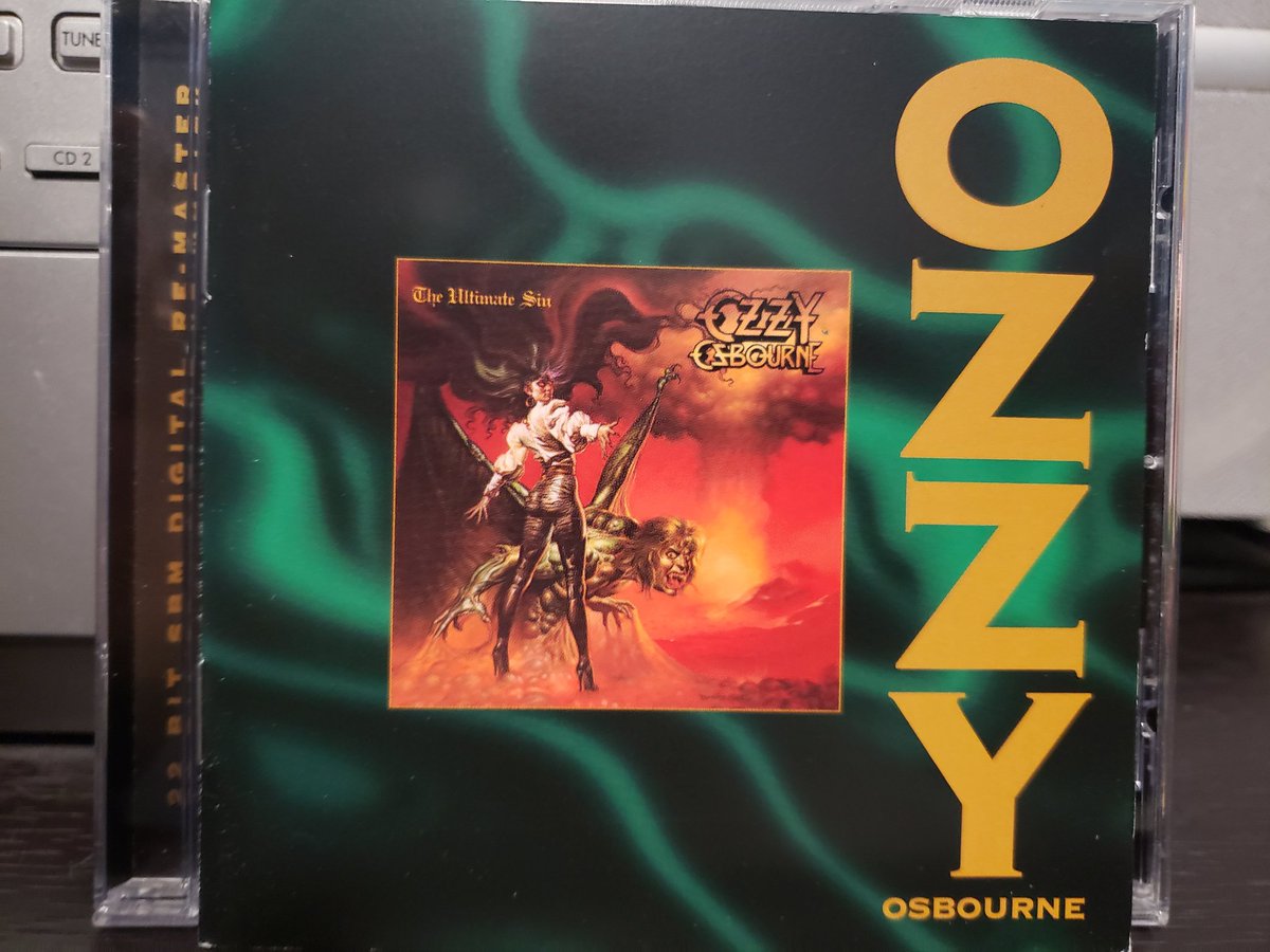 My CD Collection A-Z Ozzy Osbourne: The Ultimate Sin. His 4th studio album released January 24, 1986. It reached no.6 on US Billboard Top 200 and has sold nearly 4 million copies. Last album to feature Jake E Lee on guitar. What do you think of this album? #HeavyMetal