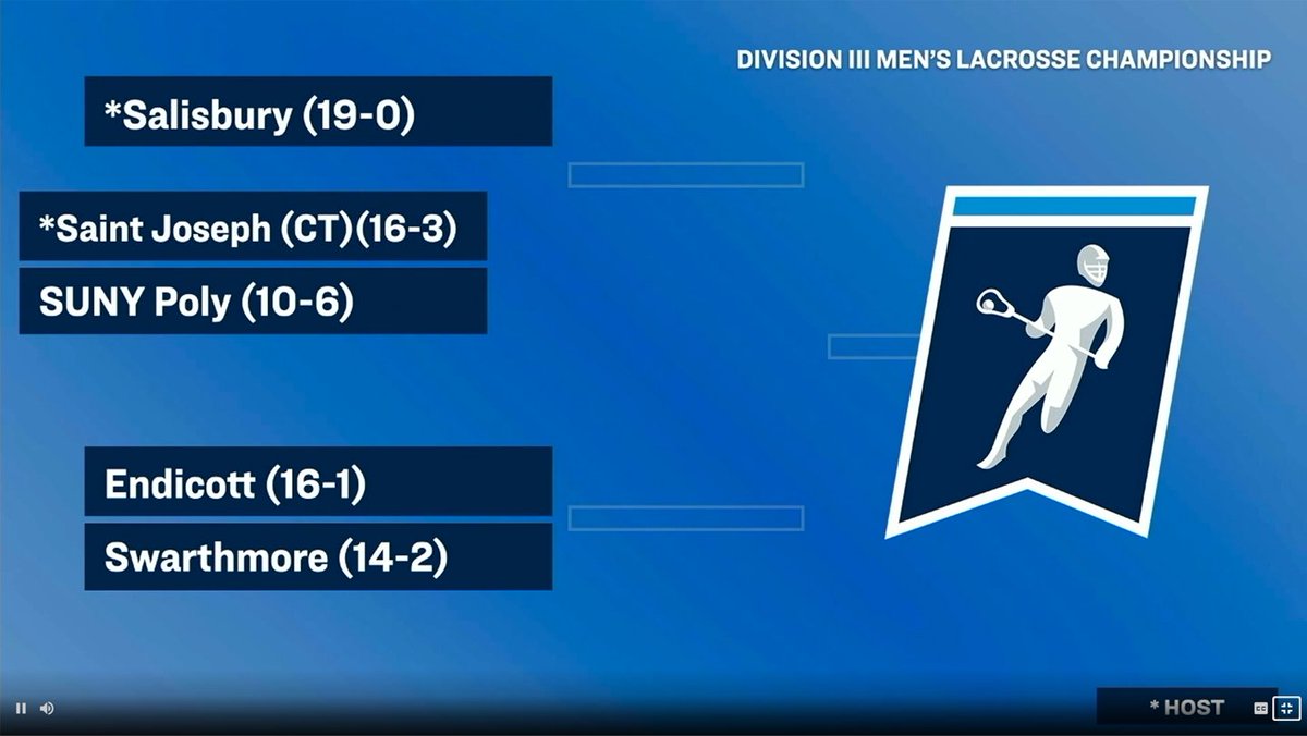 #theGNAC Men's Lacrosse Champion @USJ_BlueJays will make its @NCAADIII Tournament debut at home as it hosts a first round game against SUNY Poly! #d3lax