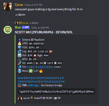 PastelAlpha's tweet image. Nice find by our member @CloudFXS with some assist from the friends at @VanquishAlpha 🫶🧑‍🎨

$Devin From the lows of 300k to 4.5m+

@devinonsol