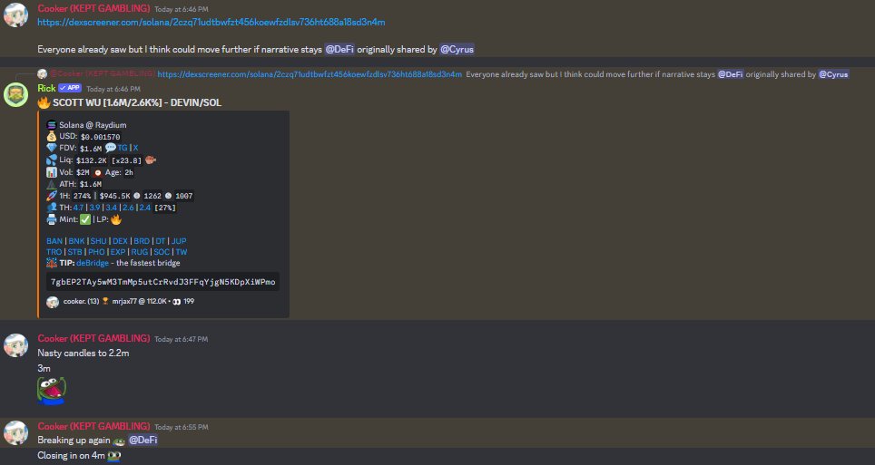 PastelAlpha's tweet image. Nice find by our member @CloudFXS with some assist from the friends at @VanquishAlpha 🫶🧑‍🎨

$Devin From the lows of 300k to 4.5m+

@devinonsol