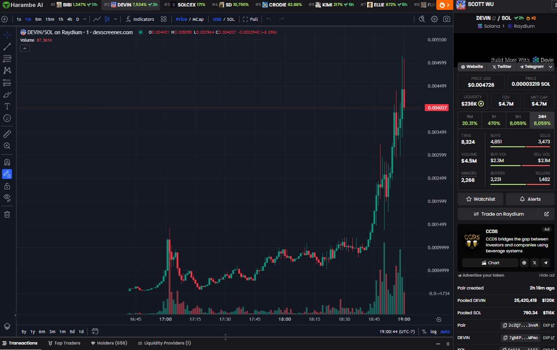 PastelAlpha's tweet image. Nice find by our member @CloudFXS with some assist from the friends at @VanquishAlpha 🫶🧑‍🎨

$Devin From the lows of 300k to 4.5m+

@devinonsol