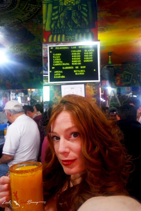 It's Sunday. It's Cinco de Mayo. So here's a pic of me drinking Pulque in a Pulqueria in Mexico City