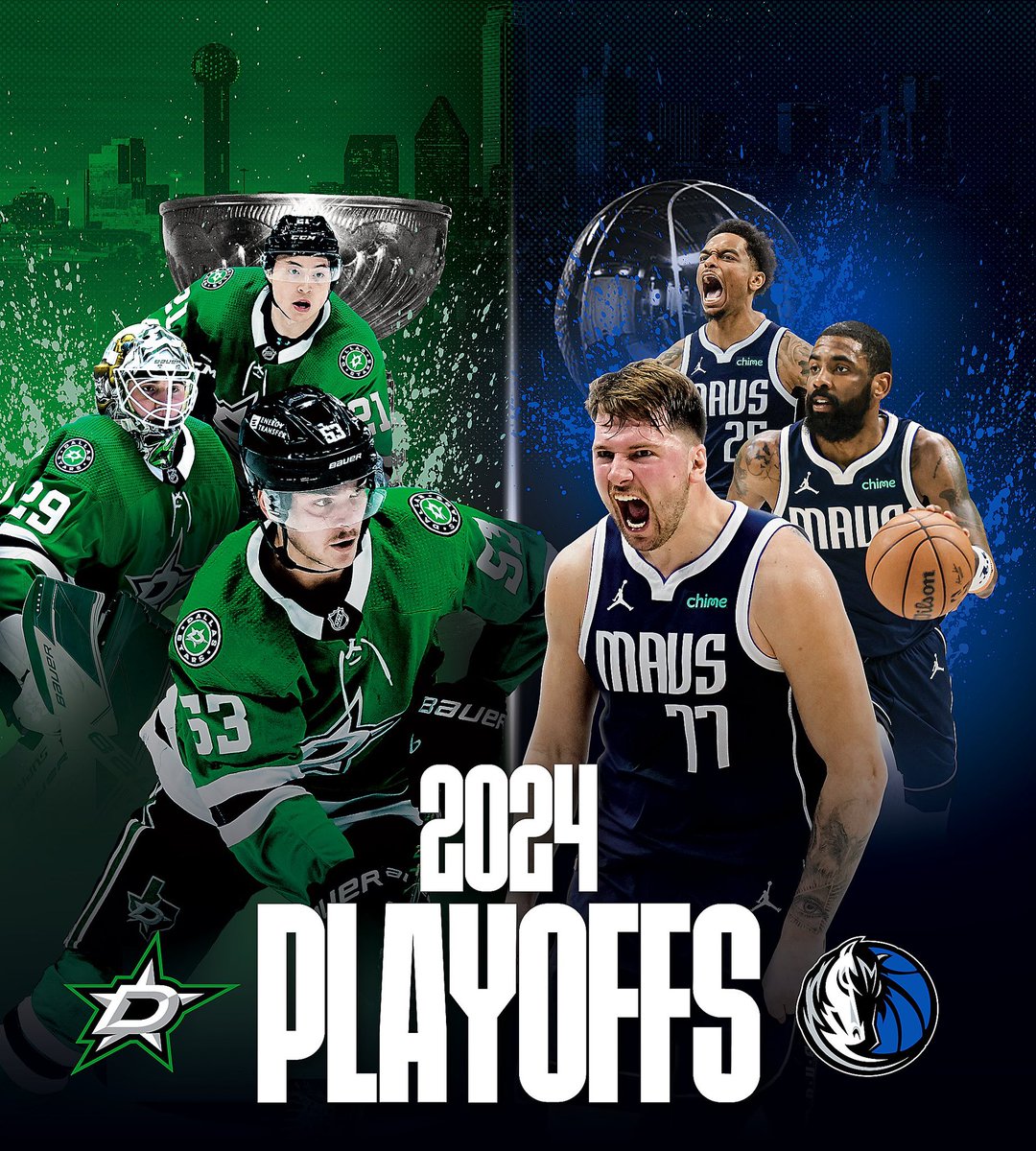 BOTH THE @DallasStars & @dallasmavs ARE MOVING ON TO THE NEXT ROUND IN THE PLAYOFFS!!! BOTH OF THEM CLINCHED THEIR SERIES AT THE @AACenter TO MOVE ON IN THE PLAYOFFS