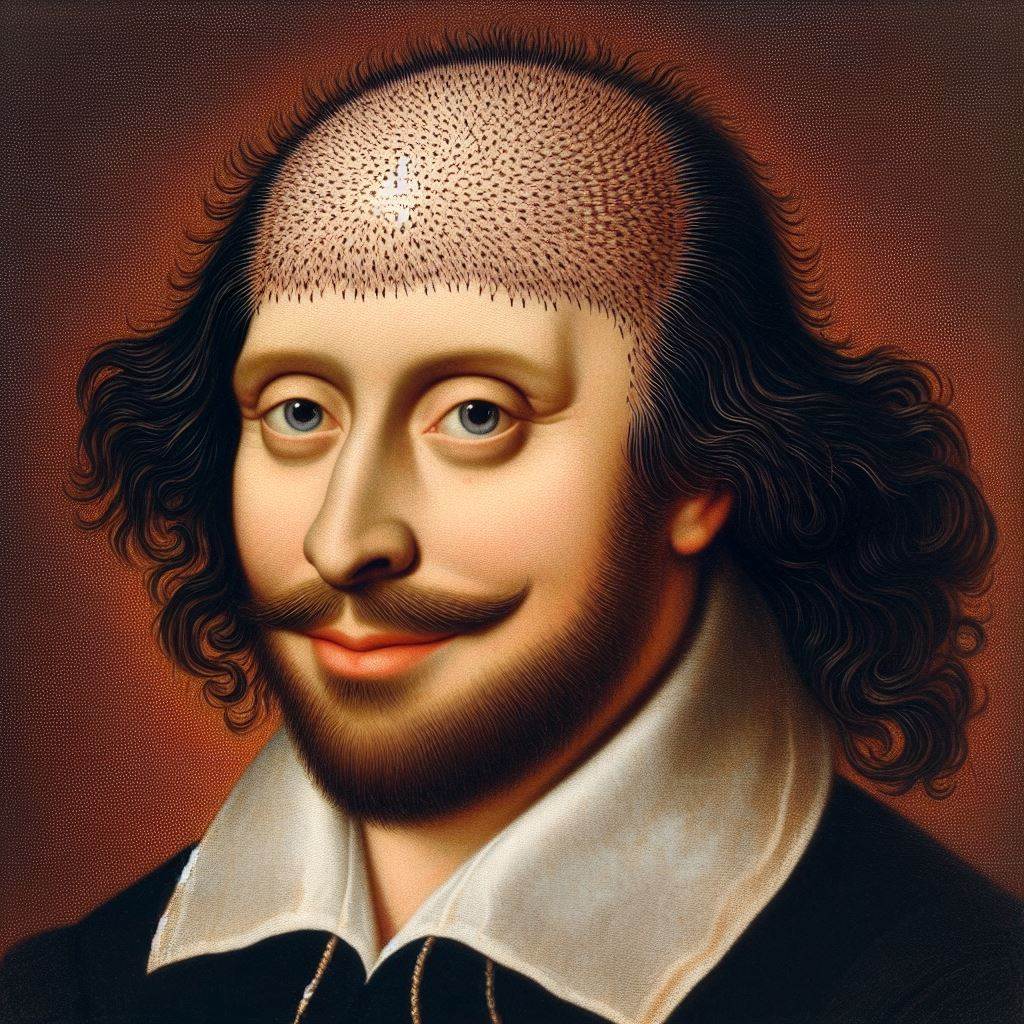 William Shakespeare after visiting hair transplant in Turkey

#PromptShare #AIArtwork #AIart #BingPrompts #ai #BingImageCreater   #Shakespeare     #WilliamShakespeare #Turkey #hair 

detailed prompt 👉ALT