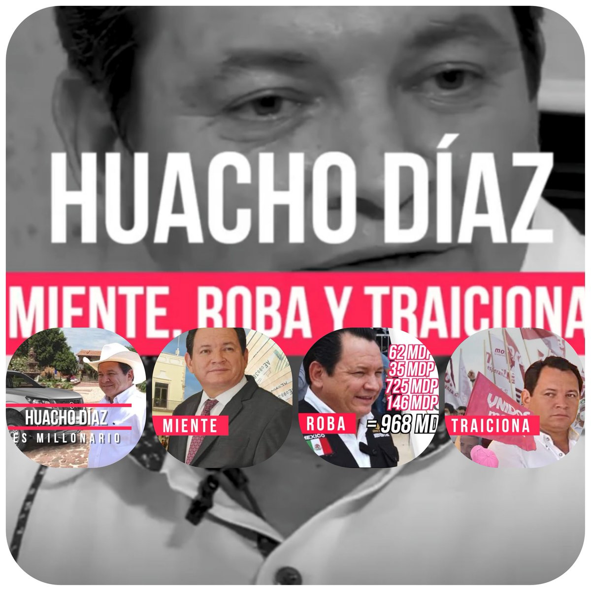 'El Ratero de los programas sociales del bienestar en Yucatán' es @huachodiazmena Candidato de Morena a la Gubernatura de Yucatán 
👇
Se robó 968 Millones de Pesos Como delegado del Bienestar.
Estamos listos para salir a las urnas a defender a Yucatán.

#RenanGobernador