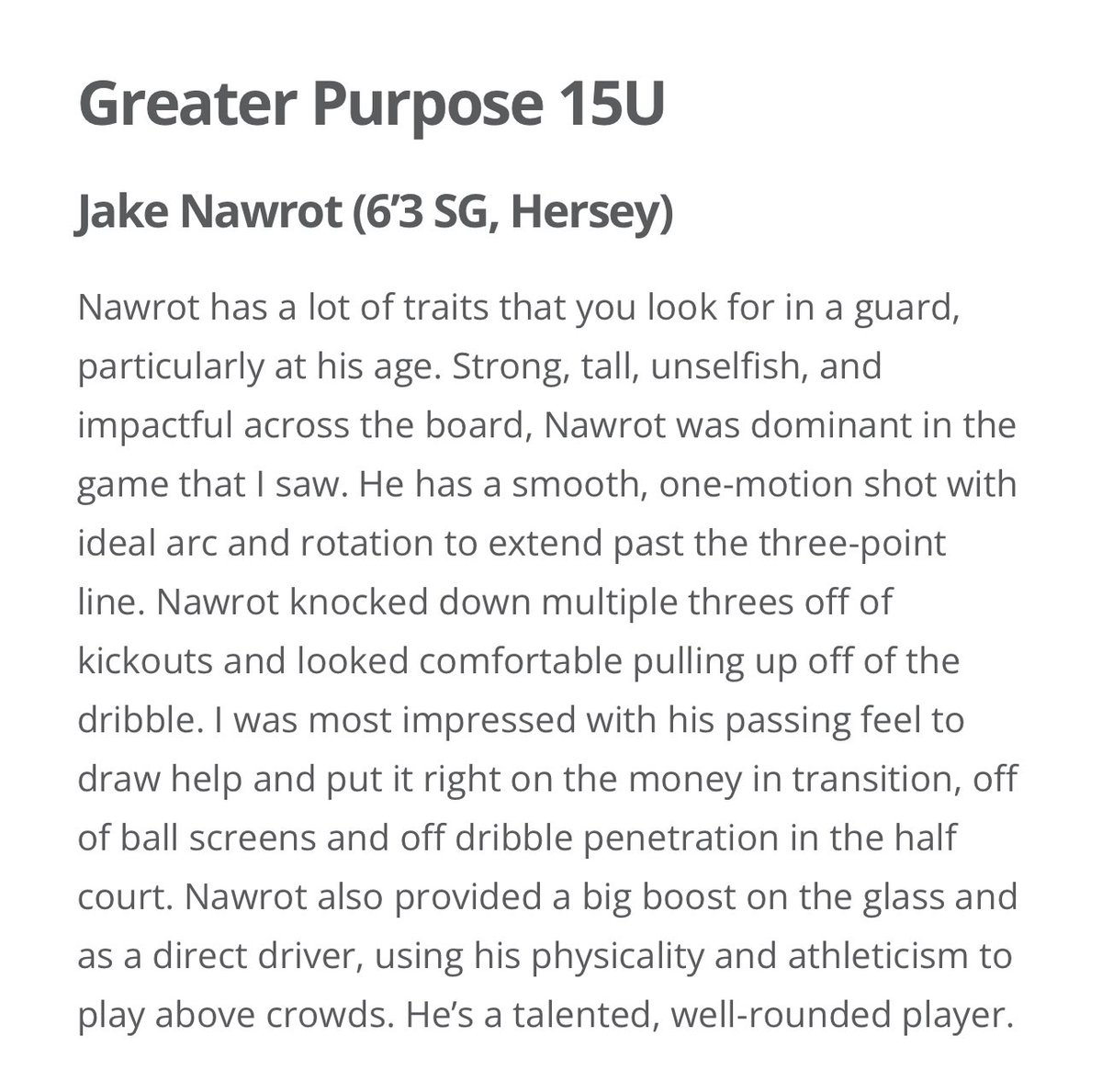 Thank you to @ILHoopProspects for the write up✍️ @HerseyBball @_gpaschaumburg @CoachTill_gpa