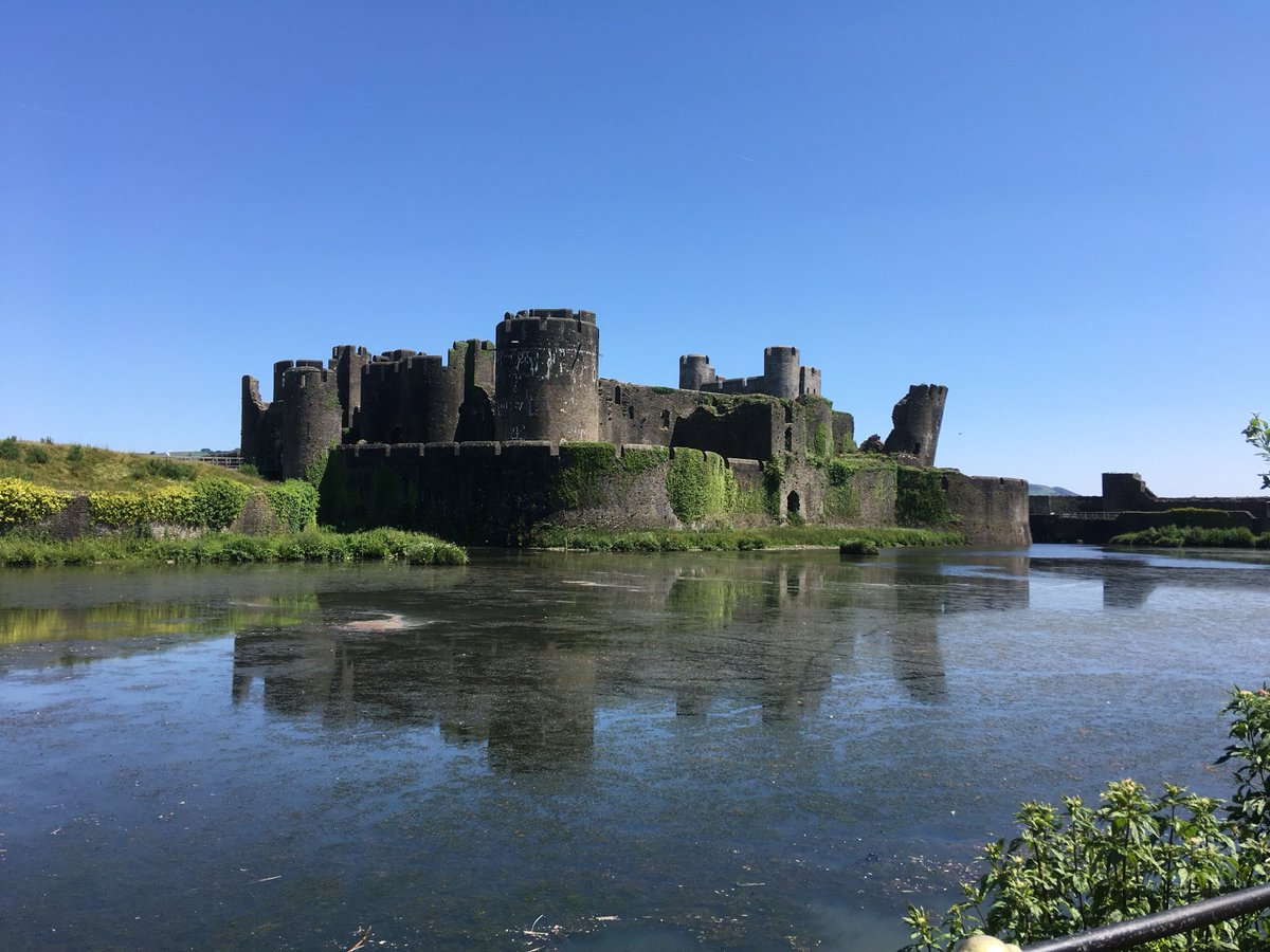 Caerphilly Castle, Wales.
Just ‘down the road from us’.  Wonderful place❤️