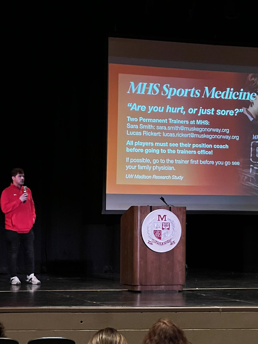Big shoutout to our incredible athletic trainers, <a href="/MuskegoATC/">Muskego High School Athletic Training</a> , for their outstanding support and dedication to our football athletes! 🏈 Thank you for keeping our team in top shape! #MuskegoHSFB #MuskegoGridiron