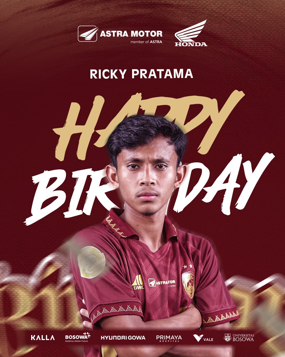 Selamat ulang tahun yang ke-21, Ricky Pratama 🥳🎉 Semoga senantiasa sehat dan karir sepak bola semakin menanjak kedepannya ✨ #EwakoPSM