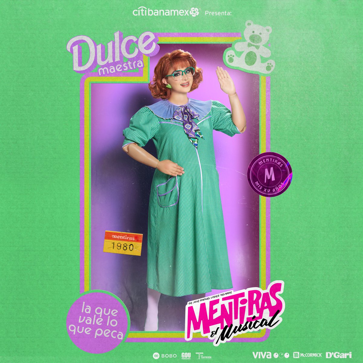 <a href="/DannyLujan/">Daniela Lujan</a> es la nueva Edición 1980 de Dulce en #MentirasElMusical. 💚🧸

La nueva maestra que llega para robar tu corazón y hacerte ver el mundo como si fuera de juguete. 🎶

Próximamente.