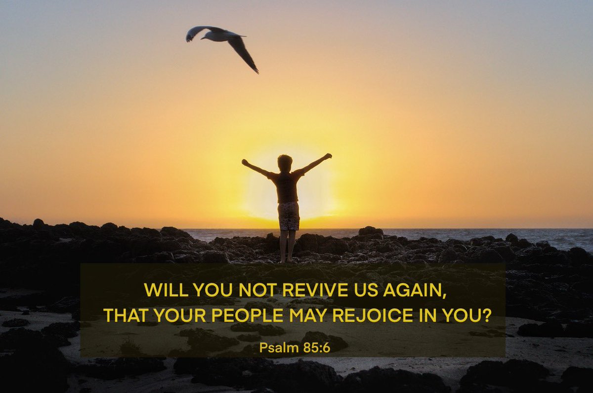 Will You not revive us again, 
That Your people may rejoice in You?

Psalm 85:6