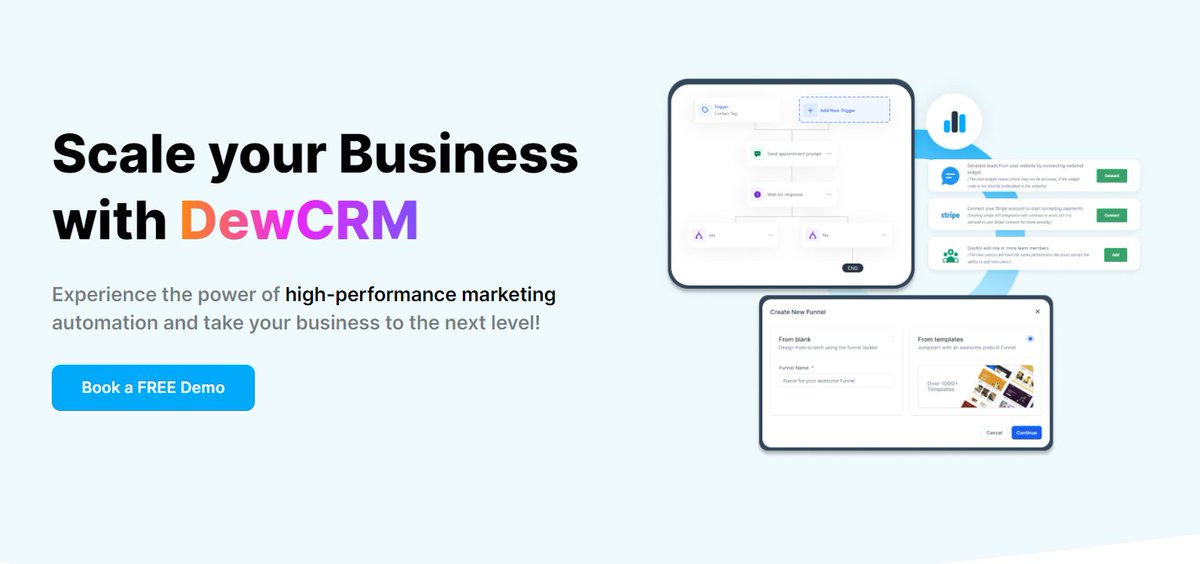 Want to experience the power of high-performance marketing automation and take your business to the next level? Capture Leads, Nurture Relationships, Close Deals – Try DewCRM Today! Book a FREE Demo: bit.ly/4al1lZD #MarketingCRM