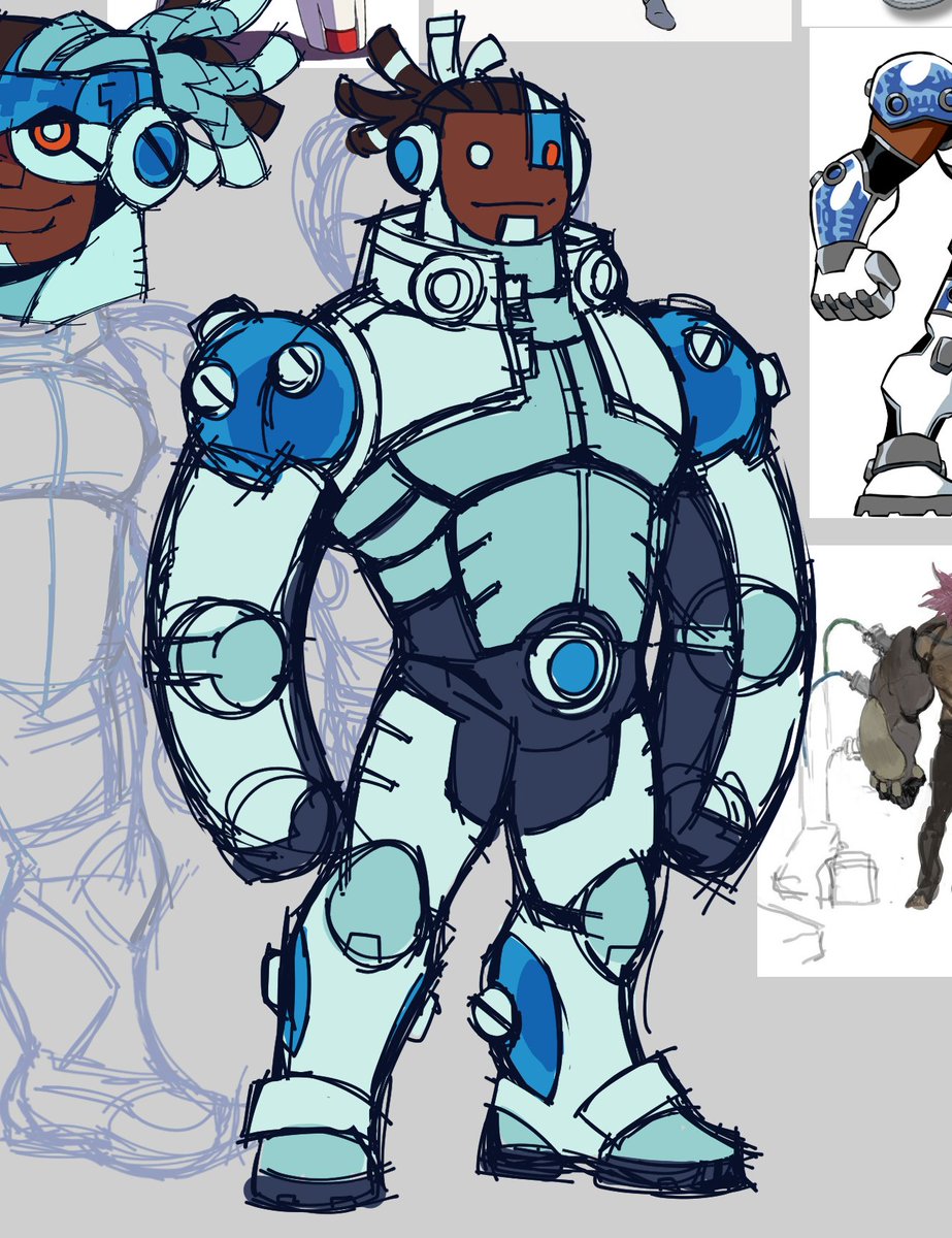 staring to realize he's just slowly become a mega man character as i draw him