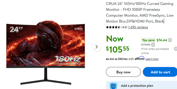 🖥 Immerse Yourself in Gaming: CRUA 24' 165Hz/180Hz Curved Gaming Monitor for $105.55 (Orig. $179.99)

💰 Deal Price: $105.55  
💸 Regular Price: $179.99  

🔗 mavely.app.link/e/VkQtsjkNmJb  

#GamingMonitor #CurvedDisplay #TechDeal #MavelyDeal