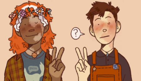 NaynayX_X's tweet photo. The idiots ever ✨🧡💜✨ (The color pallete I'm using for their designs in my AU :3) (Second image is not my art- It's from here :3 https://t.co/0ghWjT1abi) https://t.co/8b17fCcqIu