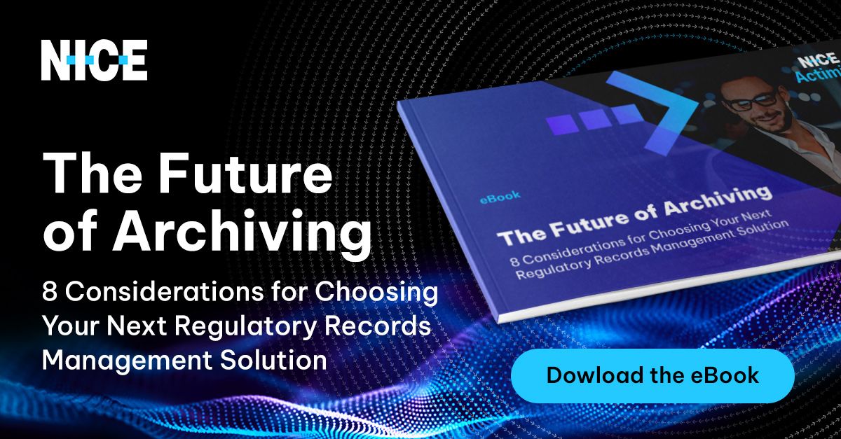 Is your current approach to archiving communications data coming up short? Download this eBook to learn 8 factors to consider when looking for a new, next-generation digital communications archiving solution.  

okt.to/WgV9I6 

#regtech #financialservices #archiving