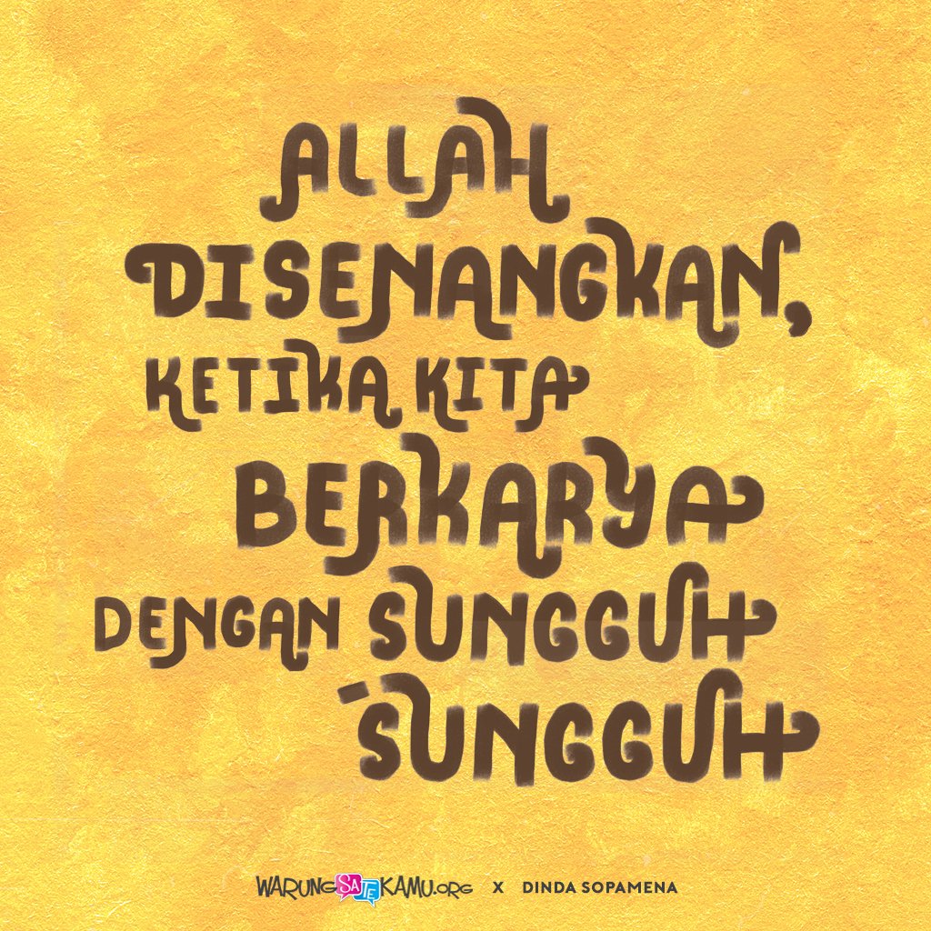 Ya Allah, penuhilah diriku dengan Roh-Mu yang penuh kasih dan jadikanlah hidupku berarti bagi-Mu.

Kontribusi oleh Dinda Permata.

#WarungSaTeKaMu #dailyquote #christianart #handlettering #rohanikristen #saatteduh #santapanrohani #renungankristen #motivasirohani #TGIF #friday