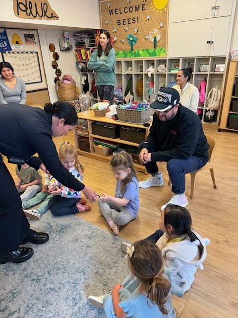 “The Hollywood Schoolhouse”
Senior Lead Officers Annabelle Eubank &amp; Jesse Rubalcava helped them celebrate “First Responders Week.”Three year old “Luca” (Preschooler), introduced peace and safety  to his classmates. #firstresponderweek #peaceandsafety