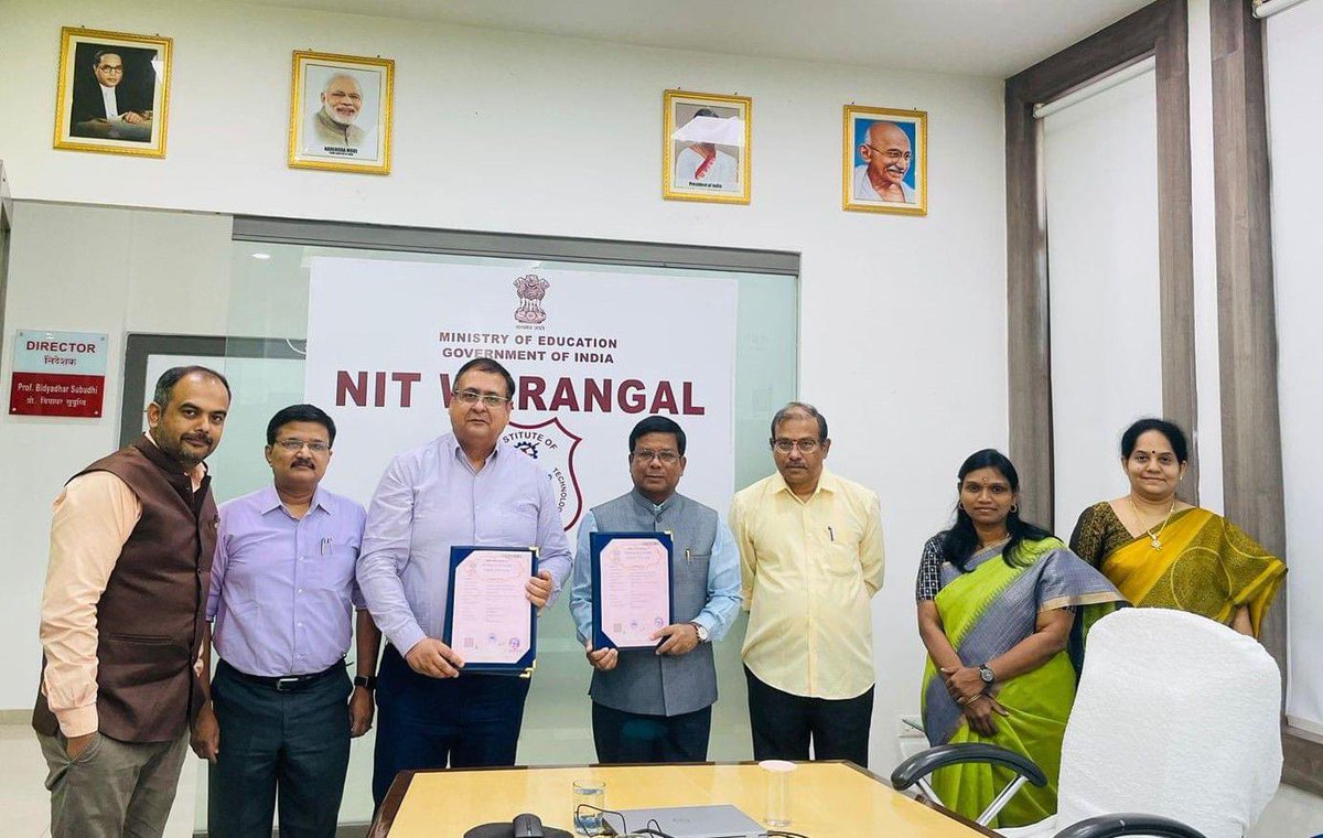 National Institute of Technology Warangal signed a Memorandum of Understating with L&T Institute of Project Management Vadodara, Gujarat for collaboration in academia and research activities. #mou #nitw #nitwarangal