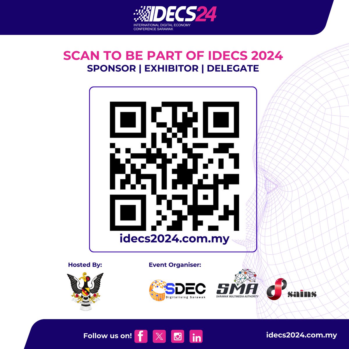 The International Digital Economy Conference Sarawak 2024 (IDECS 2024) is set to take centre stage on 17 & 18 October in Kuching, Sarawak! Stay tuned to this page or visit idecs2024.com.my for details.
#SDEC #digitalisingSarawak #IDECS2024  #artificialintelligence
