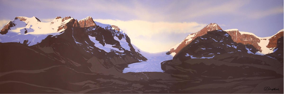 Original acrylic paintings // Landscape Painting // Fine Art Print // The Columbia Icefields // Banff National Park // Alberta // Canada tuppu.net/b1151d34 #Etsy #Pinterest #LeydaCampbell #LinkedIn #OriginalPaintings