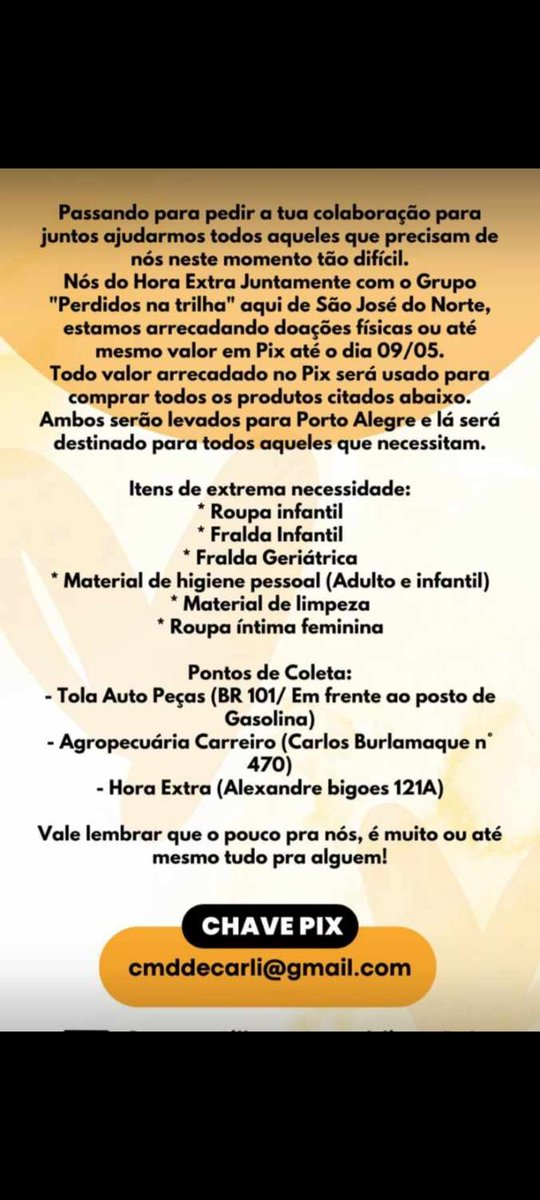 _lolott's tweet photo. Galera sei que tem bastante gnt acordada essas hr aq ent vou postar alguns veículos de ajuda pra galera do Rio Grande do Sul

 #riograndedosul #RioGrandedoSulneedshelp https://t.co/CzCVn51Q9T