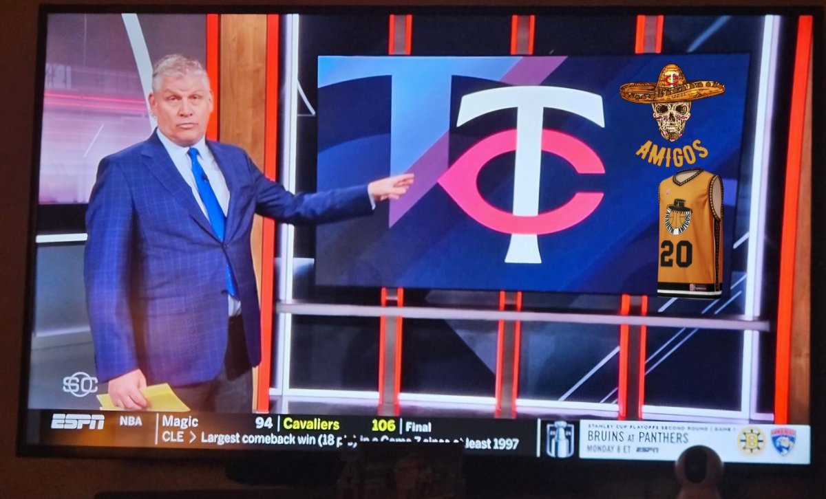 FactoryNickname's tweet photo. @CJ2KLeague Great seeing @SportsCenter's John Anderson report that the Anaheim Amigos classic uniform might be revisited by the new CJ2K Franchise this Summer. 🔥👀#CincoDeMayo #TwinCity https://t.co/hR7kaVOqOz