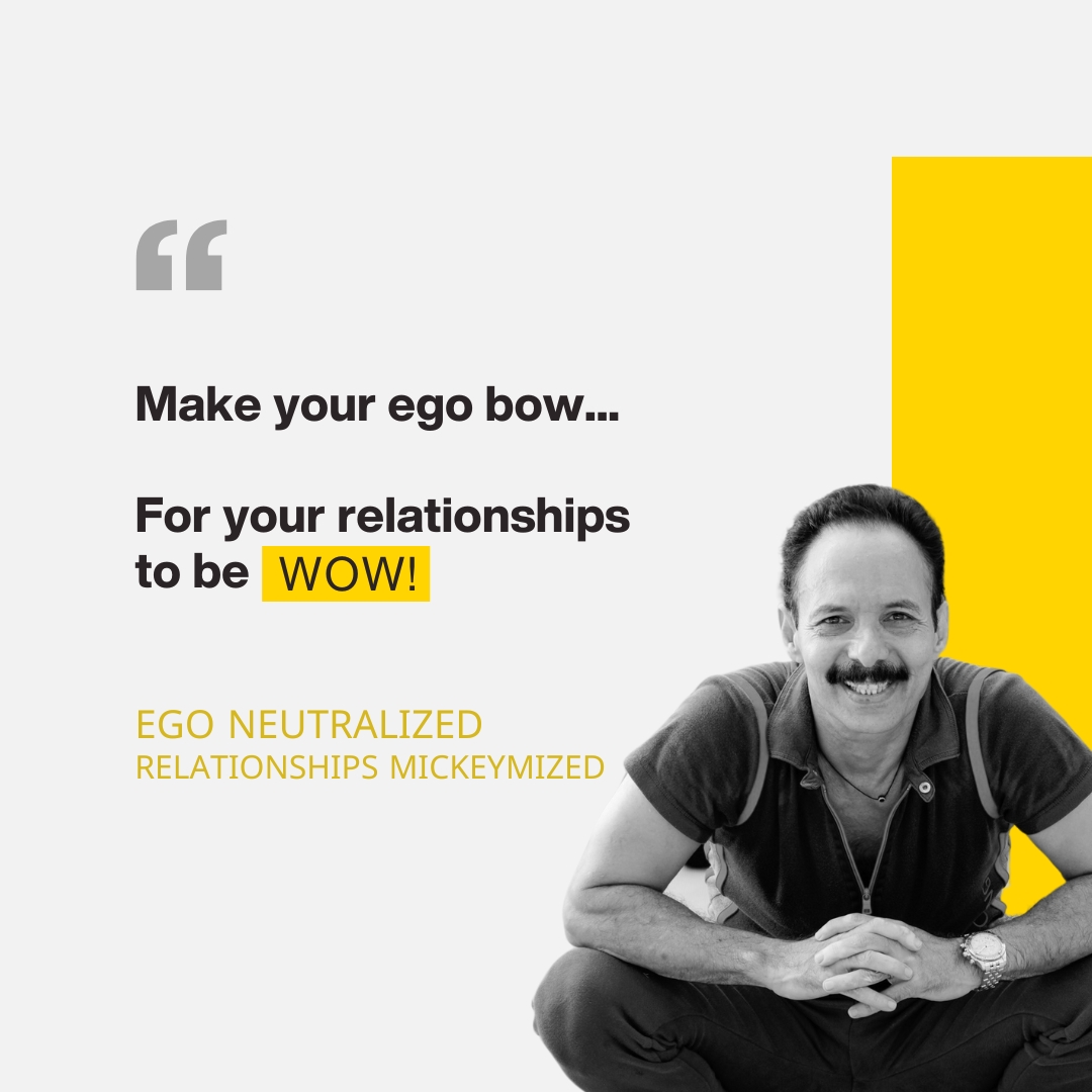 Make your ego bow... For your relationships to be WOW!
 #RelationshipGoals #StrongerTogether  #EmotionalIntelligence #SelfAwareness  #EmpathyMatters #BuildEachOtherUp #AuthenticConnections