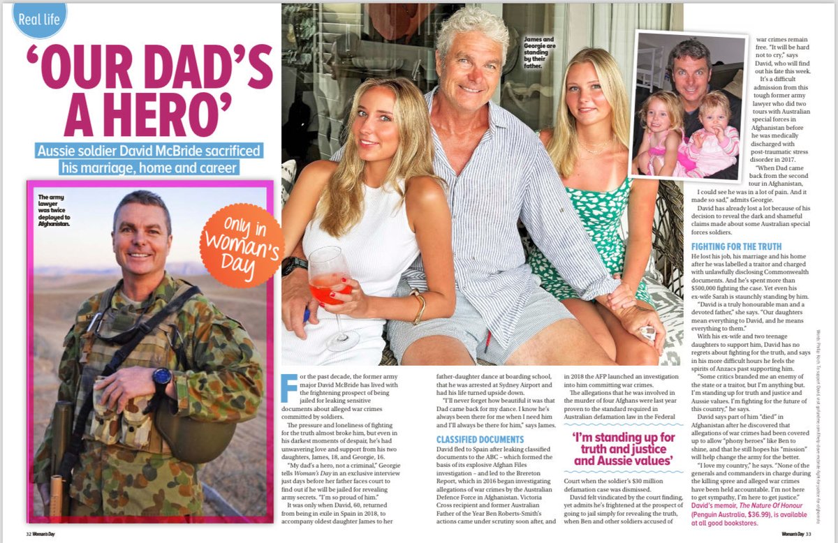 Oh this story is going viral! Onya Dad! What a brilliant role model is #DavidMcBride ! 
An embarrassment for our #ADF