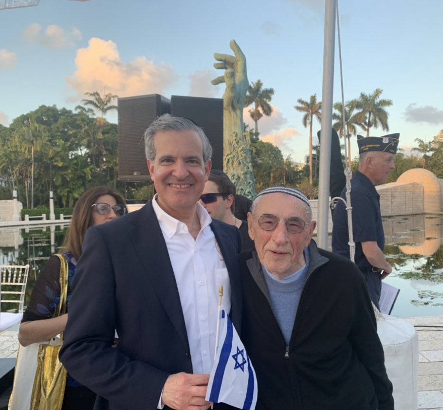 Today we gathered at the Holocaust Memorial Miami Beach for #YomHaShoah - Holocaust Remembrance Day. We stand strong more united than ever in support of Israel and to ensure that the atrocities of the Holocaust are never forgotten or repeated.